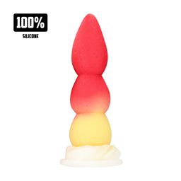 Ouch! by shots Whipped Berry - Siliconen Anale Plug - Rood/Geel (8714273024404)