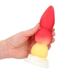 Ouch! by shots Whipped Berry - Siliconen Anale Plug - Rood/Geel (8714273024404)