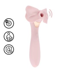 Loveline by shots Darling - AirTap Wand Vibrator met Vijf Koppen Accessoires - Roze (8714273059918)