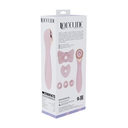Loveline by shots Darling - AirTap Wand Vibrator met Vijf Koppen Accessoires - Roze (8714273059918)