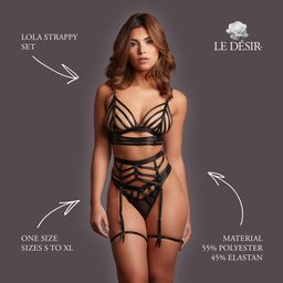 Le désir by shots Lola - Strappy Set - One Size - Black (8714273020673)