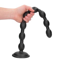 Ouch! by shots Chain Reaction - Anal Plug - 49 cm - Black (8714273017512)