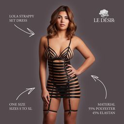 Le désir by shots Lola - Strappy Set Dress - One Size - Black (8714273020642)