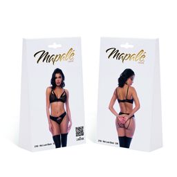 Mapalé Rock Star - Twee Delige Bralette Set - L/XL - Glanzend Zwart (190602113373)
