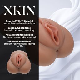Xkin by shots Raw - Velvet Vice - TPE Grote Masturbator - 335g - Bruin (8714273028891)