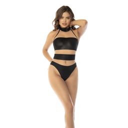 Mapalé Halter Bodysuit - XL - Nude/Zwart (190602103558)