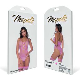 Mapalé Bloemige Visnet Bodysuit Set - Één Maat - Bubbelgum Roze (190602203890)