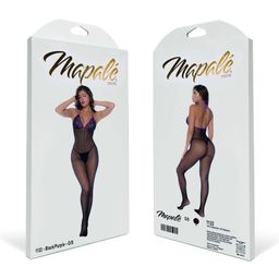 Mapalé Visnet en Kant Bodystocking Set - Één Maat - Zwart/Paarse (190602203982)