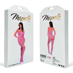 Mapalé Feather Kiss Fishnet Bodysuit - One Size - Bubbelgum Roze (190602299367)