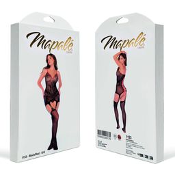 Mapalé Slangen Visnet Bodystocking - Één Maat - Zwart/Rood (190602299176)