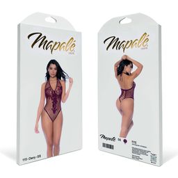 Mapalé Bloemen Fishnet Bodysuit - One Size - Kers (190602203791)