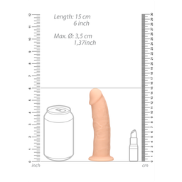 Realrock by shots Silicone Dildo zonder Ballen - 6 / 15 cm (8714273522832)