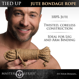 Xr brands Tied Up - Jute Bondage Touw - 25 ft / 7,6 mtr (848518051899)