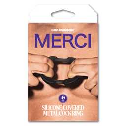 Doc johnson De Paradox - Silicone/Metal Cock Ring - 45mm - Zwart (782421089788)