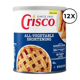 Crisco 12 Pack All-Vegetable Shortening - 48 oz / 1360 gr (10051500242343)