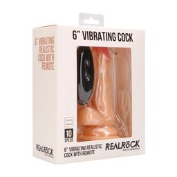 Realrock by shots Vibrerende Realistische Cock met Scrotum - 6 / 15 cm (8714273070739)