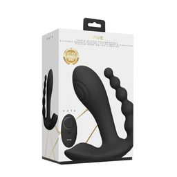 Vive by shots Kata - Pulse Wave  Vibrerende Dubbele Penetratie Vibrator - Zwart (7423522538548)