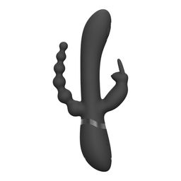 Vive by shots Rini - Pulse Wave  Vibrerende Dubbele Penetratie Rabbit - Zwart (7423522539521)