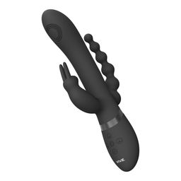 Vive by shots Rini - Pulse Wave  Vibrerende Dubbele Penetratie Rabbit - Zwart (7423522539521)
