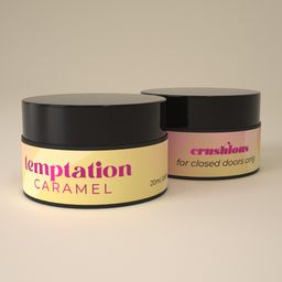 Crushious Temptation - Massage Candle with Pheromones and Toffee Caramel Aroma - 0.68 fl oz / 20 ml (7403254162587)