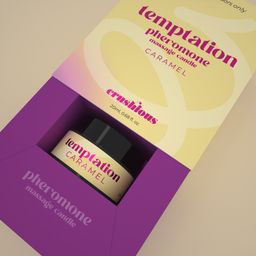 Crushious Temptation - Massage Candle with Pheromones and Toffee Caramel Aroma - 0.68 fl oz / 20 ml (7403254162587)