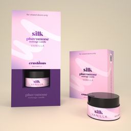 Crushious Silk - Massage Candle with Pheromones and Vanilla Scent - 0.68 fl oz / 20 ml (7403254162525)
