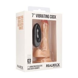 Realrock by shots Vibrerende Realistische Cock met Scrotum - 7 / 18 cm (8714273070753)