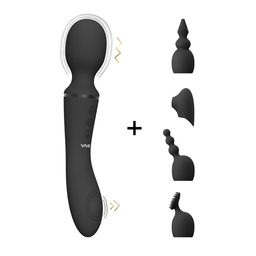 Vive by shots Nami - Pulse Wave  Vibrating Wand - Zwart (7423522539545)
