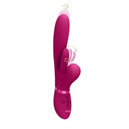 Vive by shots Kura - Duwende G-Spot Vibrator met Flapper Tong en Pulse Wave Stimulator - Roze (8714273537720)