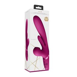 Vive by shots Kura - Duwende G-Spot Vibrator met Flapper Tong en Pulse Wave Stimulator - Roze (8714273537720)