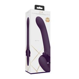 Vive by shots Satu - Pulse-Wave en Vibrerende Strapless Strapon - Paars (7423522538531)
