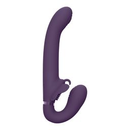 Vive by shots Satu - Pulse-Wave en Vibrerende Strapless Strapon - Paars (7423522538531)