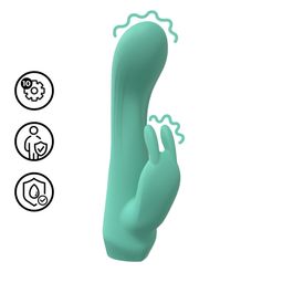 Loveline by shots Mini Dual Rabbit Vibrator - Groen (8714273021472)