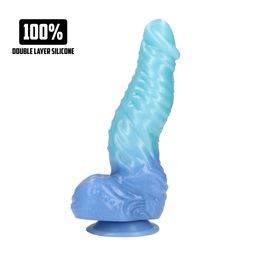 Ouch! by shots Diepzee Hydra - Siliconen Dildo - Blauw (8714273024237)