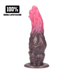 Ouch! by shots Hellspawn - Siliconen Dildo - Rood/Zwart (8714273024190)