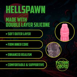 Ouch! by shots Hellspawn - Siliconen Dildo - Rood/Zwart (8714273024190)