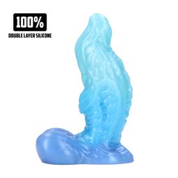 Ouch! by shots Aquatic Ravager - Siliconen Dildo - Blauw (8714273024350)