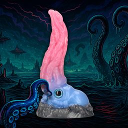 Ouch! by shots Kraken's Lick - Siliconen Dildo - Blauw/Rood (8714273024305)