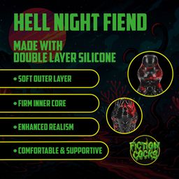 Ouch! by shots Hell Night Fiend - Siliconen Dildo - Rood/Zwart (8714273024275)