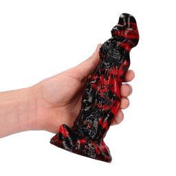 Ouch! by shots Hell Night Fiend - Siliconen Dildo - Rood/Zwart (8714273024275)
