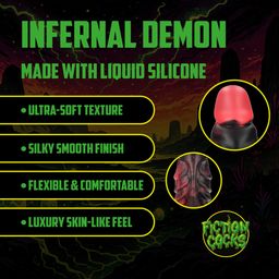 Ouch! by shots Infernal Demon - Siliconen Dildo - Rood/Zwart (8714273024381)