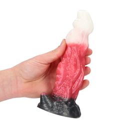 Ouch! by shots Space Night Fiend - Siliconen Dildo - Rood/Wit (8714273024268)