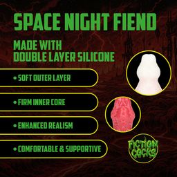 Ouch! by shots Space Night Fiend - Siliconen Dildo - Rood/Wit (8714273024268)