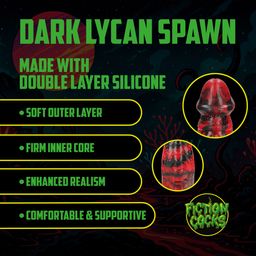 Ouch! by shots Dark Lycan Spawn - Siliconen Dildo - Rood/Zwart (8714273024329)