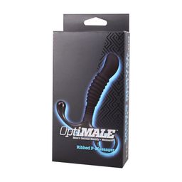 Doc johnson Ribbed Silicone Prostate Massager - Black (782421106133)