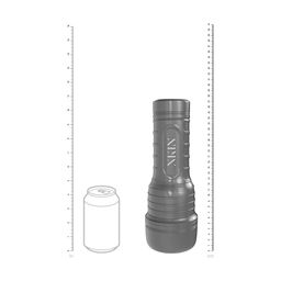 Xkin by shots Metallix - Chloe Mirage - Vibrating Torch Masturbator with Suction - Pussy - 660g - Silver/Flesh (8714273031396)