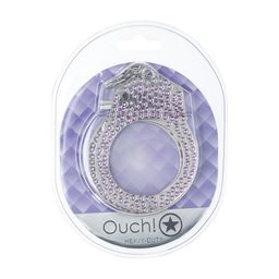 Ouch! by shots Heavy-Duty Diamond Handcuffs - Purple (8714273031105)