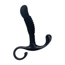 Doc johnson Ribbed Silicone Prostate Massager - Black (782421106133)