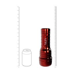 Xkin by shots Metallix - Roman Blaze - Vibrating Torch Masturbator - Ass - 590g - Red/Flesh (8714273031358)