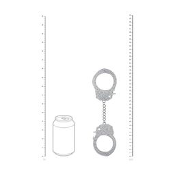Ouch! by shots Heavy-Duty Diamond Handcuffs - Silver (8714273031112)